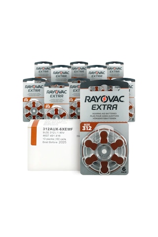Rayovac Extra 312 Numara İşitme Cihazı Pili 6 x 10'lu
