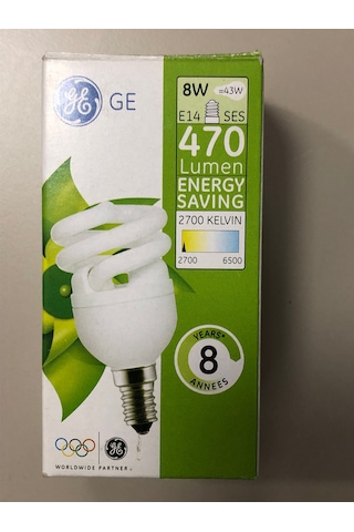 8 Adet General Elk. E-14 8w 43w 470 Lümen 2700 Kelvin Sarı Tasarruflu Lamba