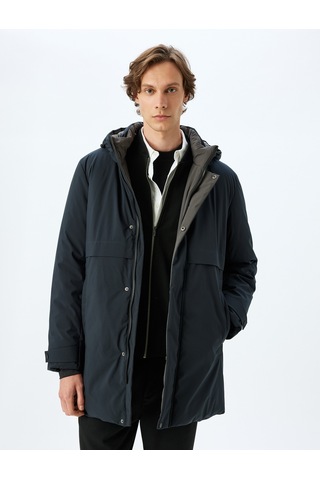 Koton Anorak Mont Slim Fit Fermuarlı Lacivert 5wam00008hw Lacivert