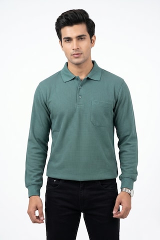 Dynamo Erkek Mevsimlik Polo Yaka Cepli Sweatshirt Bgl-st05366 Yeşil
