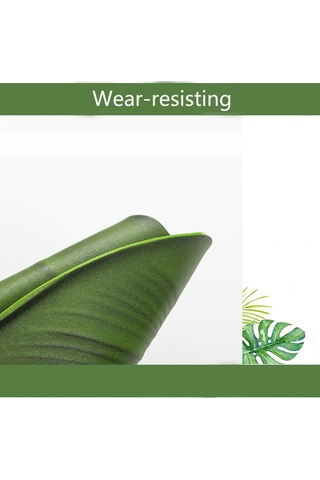 Yuntech01 Yeşil Evak Yapımı Kaplumbağa Yaprağı Desenli Anti Kayma Isı Yalıtımlı Yemek Masası Matı Tek Adet Yeşil