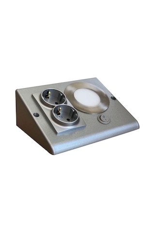 Teknoloji Elektrik Teknoloji 3 W Ledli Tezgah Altı Prizmatik - Beyaz Işık 6500k - Gümüş Kasa - Anahtarlı