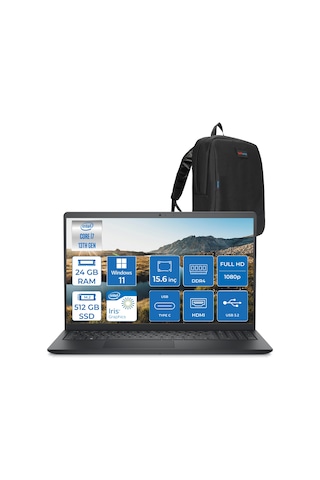 Dell Inspiron 15 3530 ZI35301103H07 i7-1355U 24 GB 512 GB SSD 15.6" W11H Dizüstü Bilgisayar + Zetta Çanta