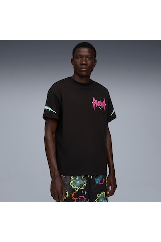 Puma Hoops X Rick And Morty Tee I Erkek Yetişkin T-shirt SIYAH