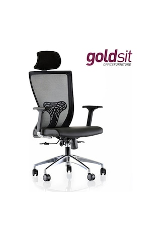 Goldsit Fileli Koltuk Ayarlı Kol Krom Metal Ayak Pac