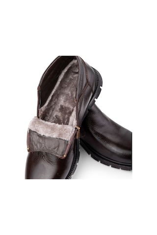 Moyna Hakiki Deri Kauçuk Taban Erkek Kürklü Bot, Içi Kürklü Bot