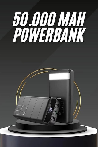 50.000 Mah Led Dijital Göstergeli Usb Çıkışı Powerbank Çok Renkli 72159363