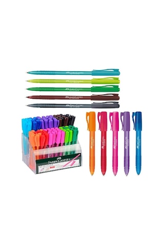 Faber Castell Renkli Tükenmez Kalem 5 Farklı Renk Set