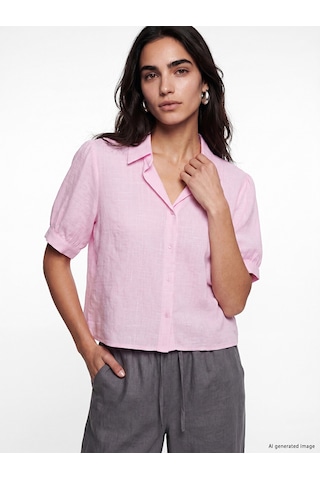 Lcw Vision Pembe Regular Fit Kadın Gömlek