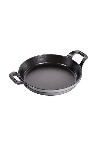 Istiflenebilir Fırın Kabı Yuvarlak 20 Cm 0 75 L Içerisinde Bulunan Mat Siyah Kaplı Tepsi Ile Grafit Grisi Çok Renkli