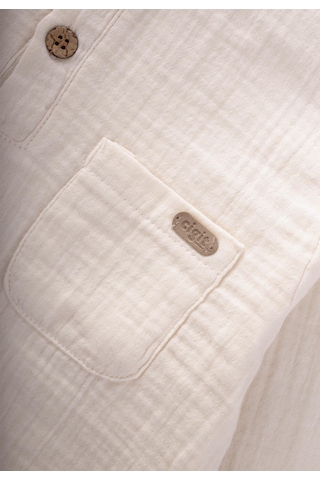 Organik Bohem Gömlekli Mevsimlik Takım 2-8 Yaş Ekru Ekru