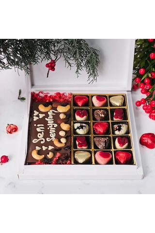 Sevgililer Günü Special Yaldızlı Tablet Karışık Çikolata Kutusu