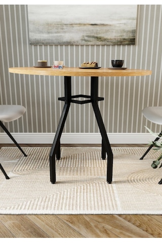 Bofigo Yuvarlak Yemek Masası 80 Cm Mutfak Masası Balkon Masası Roma Çam Çam