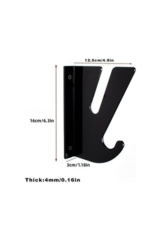 Yx008 1 Çift Dört Tekerlekli Kaykay Duvara Montaj Braketi Siyah