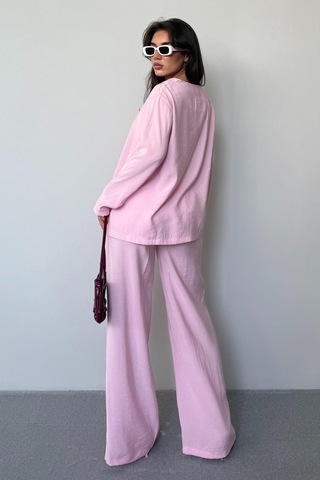 Madmext Pembe Önü Bağlamalı Alt Üst Takım Mg2473 Pembe