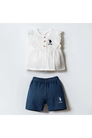 U.S. Polo Assn. Şortlu Takım 2966 Ekru