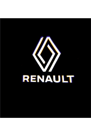 Renault Araçlar Için Pilli Yapıştırmalı Kapı Altı Led Logo