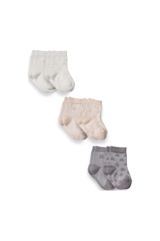 Babycosy Organic Wear %100 Organik Pamuk,6 Lı Bebek Çorap Seti Yıldız Desenli,yumuşak,pamuklu,yenidoğan Çorap,unisex Çok Renkli