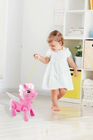 Unicorn Pony Işıklı Sesli Pilli Yürüyen Mavi-pembe Oyuncak Figür Renk Belirtiniz Lütfen