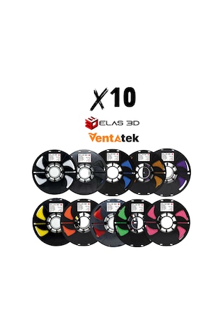 Elas 3d Pla Pro Filament 1.75mm 10 Kg Kampanya Paketi 10 Kg