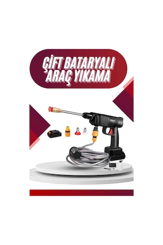 Oto Araba Yıkama Şarjlı Ve Yüksek Basınçlı Oto Yıkama Ve Sulama Tabancası