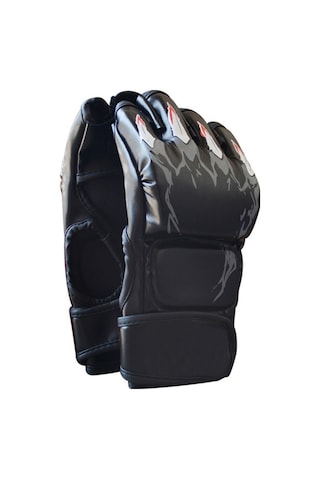 Reedark Erkekler İçin Savaşçı Kaplan Pençe Yarım Parmaklı Eldiven, Sanda Ve Boks İçin Zırhlı, Sert Zeminlerde Kullanıma Uygun Siyah Siyah