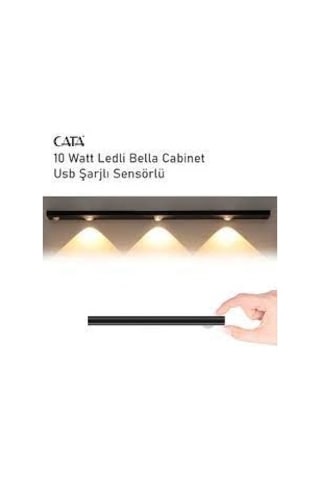 Ct 2464 Cata 3w Şarjlı Led Sensörlü Dolap İçi Lamba 3 Renk Mod Siyah Kas