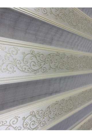 Venassa Krem Gecisli Zebra Perde