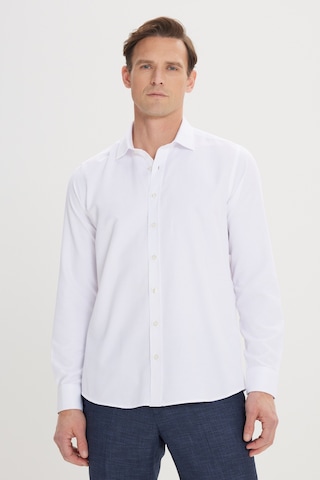AC&Co / Altınyıldız Classics Slim Fit Dar Kesim Erkek Gömlek Beyaz - 2'li Beyaz