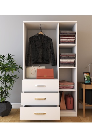 Metalia Gm 303 Ece Lüx 3 Kapılı 3 Çekmeceli Gardrop