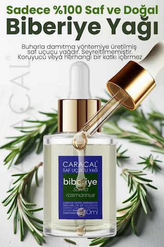 Caracal Saf Biberiye Yağı Doğal Biberiye Uçucu Yağı 30 ML