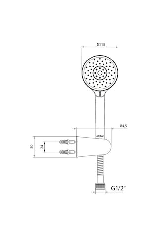 Eca Dalia Mafsallı Duş Seti Banyo Üst Takımı 102117399 Krom