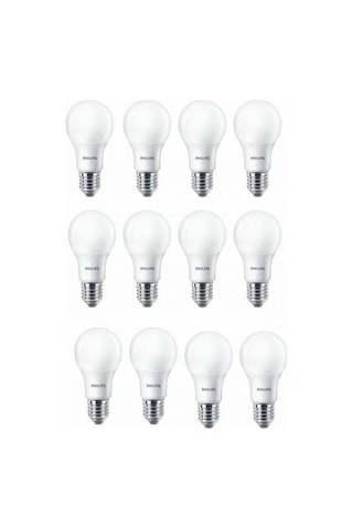 Philips 13 W  (14) W Led Ampül Beyaz Işık 12 Li  Paket 1521 Lümen