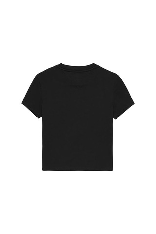 Kadın Th Slim Fit Kalp Baskılı Tişört Siyah Triple Black