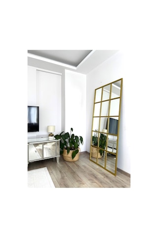 Effe Gold Metal Çerçeveli 5/3 Model 180x80 Cm Dekoratif Ayna