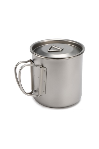 Mufunye Titanyum Bardak 400ml - Hafif Ve Dayanıklı, Ev Ve Doğa Aktivitesi İçin Kamping, Dağa Çıkma, Piknik Gümüş