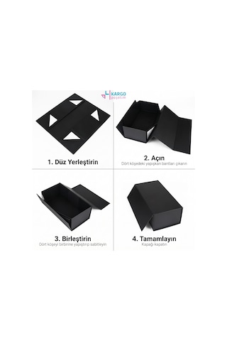 Katlanabilir Mıknatıslı Hediye Kutusu Premium Mukavva Sunum Ve Saklama Kutusu Orta 30x26x10 Cm