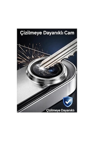 İphone 17 Air İle Uyumlu Kamera Lens Koruyucu Cam, Hd Şeffaf Temperli Camera Lens Protector, Çizilmeye Dayanıklı Lens Cover, Metal Görünüm Çerçeveli Kamera Koruma Siyah, İphone 17 Air