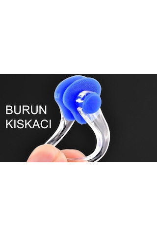 Kulak Burun Tıkayıcı Havuz Deniz Seti Yüzerken Su Kaçmaması İçin Çok Renkli