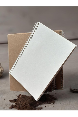 Çizgisiz Defter 14,8x21cm Göz Yormayan Geri Dönüşüm Kağıtlı 70 Yaprak / 140 Sayfa
