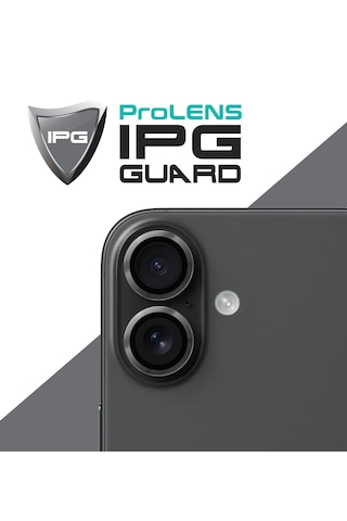 Apple Uyumlu iPhone 16 / 16 Plus İçin Ipg Kamera Lens Koruyucu - Uzay Gri