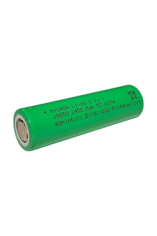 18650 3.7v Volt 2450 Mah 5c Lityum Şarj Edilebilir 10 Adet Pil Batarya