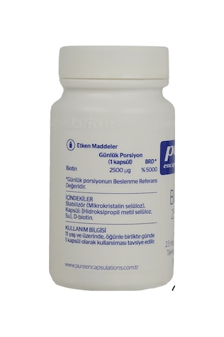 Pure Encapsulations Biotin 2.5 Mg 60 Kapsül