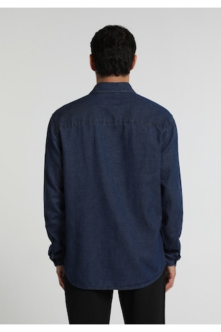 Colin's Colins Regular Fit Shirt Neck Düz Erkek Mavi Uzun Kol Gömlek Cl1082018 Q1.v1 Inv İndigo
