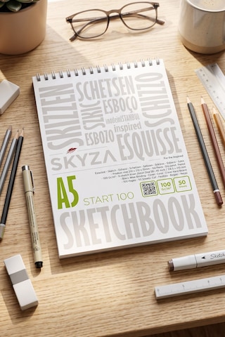Skyza Start 100 Gr/m² A5 Sketchbook Eskiz Defteri 100 Syf, 50 Yaprak