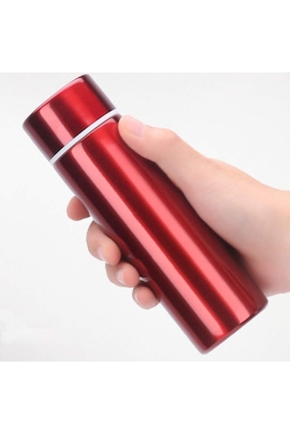 Termos 304 Paslanmaz Çelik Çift Katman 150 Ml Cep Tipi Mini Ufak Kirmizi