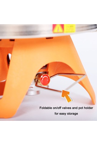 Kosona Outdoor Camping Gazlı Ocak, Rüzgar Engeli Ve 1800w Güçlü, Taşınabilir Çadır Çalışma Aleti, Inox Ve Alüminyum Malzeme Çok Renkli