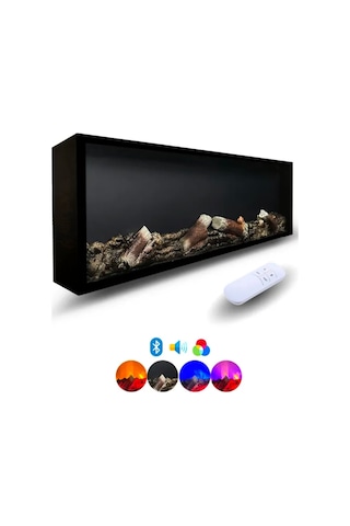 Dekoratif Elektrikli Şömine 120x25x15 Cm - Arif Şömine