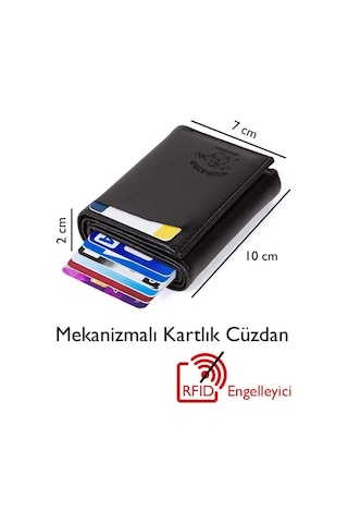 Adelina Erkek Siyah Seyahat Portföy Clutch El Çanta Ve Cüzdan