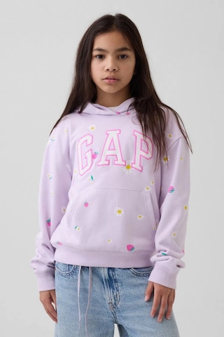 Kız Çocuk Relaxed Gap Logo Fransız Havlu Kumaş Sweatshirt Mor